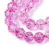Crackle Transparent Glass Beads Strands GLAA-N063-10mm-12-4