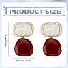 1 Pair Zinc Alloy Enamel Stud Earrings EJEW-LP0009-15-2