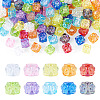 100Pcs UV Plating Transparent Acrylic European Beads TACR-TA0001-93A-1