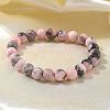 Natural Zebra Jasper Bead Stretch Bracelets BJEW-K212-B-035-6