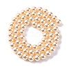 UV Plating Pearlized Glass Pearl Beads Strands GLAA-F128-01A-T8-4