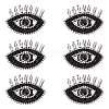Evil Eye Shape Appliques LS-DIY-WH0401-33-1