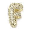 Rack Plating Brass Micro Pave Clear Cubic Zirconia Pendants KK-R163-05F-G-1