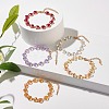 Sparkling Heart Glass Beaded Bracelet for Girl Women BJEW-JB07177-3