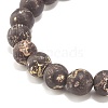 4Pcs 4 Size Natural Agate Round Beaded Stretch Bracelets Set BJEW-JB08196-7