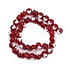 Round Handmade Lampwork Beads Strands LAMP-R004-01B-1