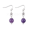 Natural Gemstone Dangle Earrings EJEW-JE03934-2