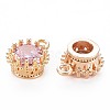 Brass Micro Pave Cubic Zirconia Charms KK-S356-772I-2