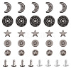50Pcs 5 Styles Alloy River Studs FIND-TA0009-59-2