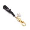 Baseball Bat Glass Seed Beaded Pendant Decoration HJEW-MZ00180-02-4