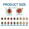  18Pcs 9 Colors UV Plating Alloy Pendants ALRI-TA0001-20-11