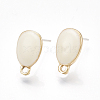 Alloy Stud Earring Findings X-PALLOY-S177-40G-1