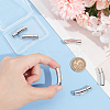 6Pcs Column 304 Stainless Steel Bayonet Necklace Clasps STAS-UN0059-09-4