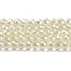 Electroplate Transparent Glass Beads Strands GLAA-H021-01B-FR04-2