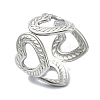 304 Stainless Steel Cuff Rings  RJEW-M019-02P-1