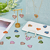 SUPERFINDINGS 36Pcs 6 Colors Alloy Pendants ENAM-FH0001-54-4