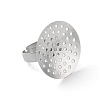 Non-Tarnish 304 Stainless Steel Sieve Ring Settings X-STAS-K278-06B-P-2