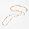 Eco-Friendly Rack Plating Brass Chain Necklaces MAK-G002-05G-A-FF-2