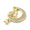 Brass Micro Pave Cubic Zirconia Pendants KK-F877-18G-2