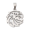 201 Stainless Steel Pendants STAS-Q341-28P-1