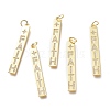 Brass Micro Pave Clear Cubic Zirconia Pendants ZIRC-I048-17G-1