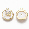 Brass Micro Pave Cubic Zirconia Pendants KK-T062-04M-NF-2