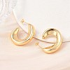 Brass Stud Earrings KK-CBAD851-06G-3