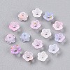 Frosted Transparent Acrylic Beads OACR-N137-72C-2