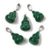 Synthetic Malachite Pendants G-B127-03P-07-2