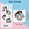 4Pcs 4 Styles PVC Stamp DIY-WH0487-0050-8