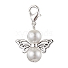 Angel Glass Pearl Pendant Decorations HJEW-JM02365-1