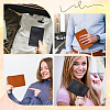 2Pcs 2 Colors Litchi Print PU Leather Zip Pouches ABAG-CP0001-08C-5