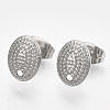 Non-Tarnish 304 Stainless Steel Stud Earring Findings STAS-S079-74B-2