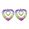 Rainbow Color Printed Iron Pendants RN-CBA3547-03C-1