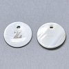 Natural White Shell Mother of Pearl Shell Charms SSHEL-N036-053Z-1