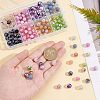 Olycraft 160Pcs 8 Colors Electroplate Natural Agate Beads Strands G-OC0003-15-3