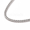Rhodium Plated 925 Sterling Silver Wheat Chains Necklace for Women STER-I021-02B-P-2