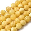 Natural Yellow Jade Beadd Strands X-G-A274-A01-14mm-2