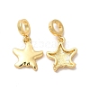 Rack Plating Brass Star European Dangle Charms KK-B068-48G-1