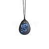 Teardrop with Dragon Food Grade Eco-Friendly Silicone Pendants PW-WGEF2D6-05-1