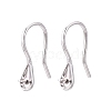 Anti-Tarnish Rhodium Plated 925 Sterling Silver Earring Hooks STER-N016-24P-1