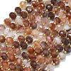 Natural Red Hematoid Quartz/Ferruginous Quartz Beads Strands G-K389-E81-01-1