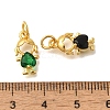 Rack Plating Brass Micro Pave Cubic Zirconia Charms KK-I716-25G-3