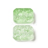 Transparent Spray Painted Glass Beads GLAA-I050-08B-2