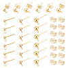 Unicraftale 90Pcs 3 Style 304 Stainless Steel Ball Stud Earring Post STAS-UN0028-96-1