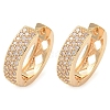 Rack Plating Brass Clear Cubic Zirconia Hoop Earrings EJEW-M090-01G-04-4