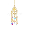 Golden Iron Wind Chime HJEW-K045-01G-01-1