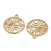 Brass Etched Metal Embellishments Charms KKC-D001-19KCG-2