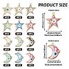 48Pcs 12 Style Alloy Enamel Pendants ENAM-TA0001-73-11