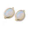 Golden Tone Brass Opalite Links connectors G-F339-A11-2